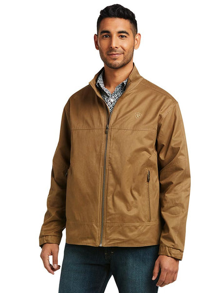 Ariat 10037497 Mens Grizzly Canvas Lightweight Jacket Cub front view. If you need any assistance with this item or the purchase of this item please call us at five six one seven four eight eight eight zero one Monday through Saturday 10:00a.m EST to 8:00 p.m EST