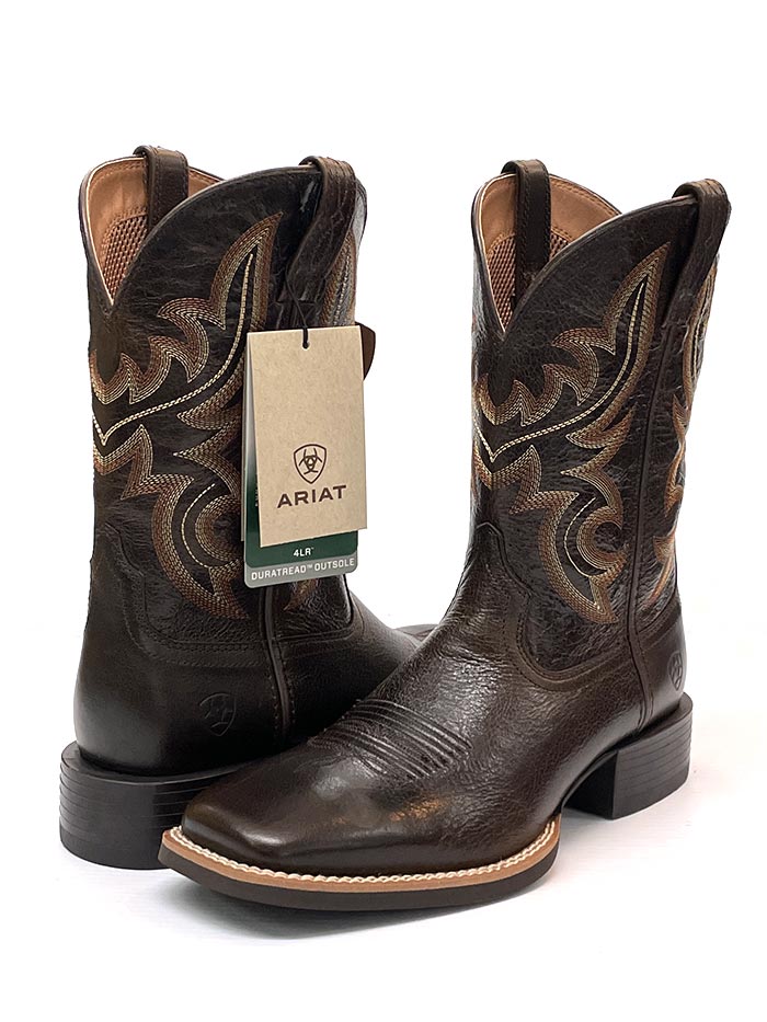 Ariat 10038362 Mens Sport Cow Country Western Boots Cusco Brown pair. If you need any assistance with this item or the purchase of this item please call us at five six one seven four eight eight eight zero one Monday through Saturday 10:00a.m EST to 8:00 p.m EST