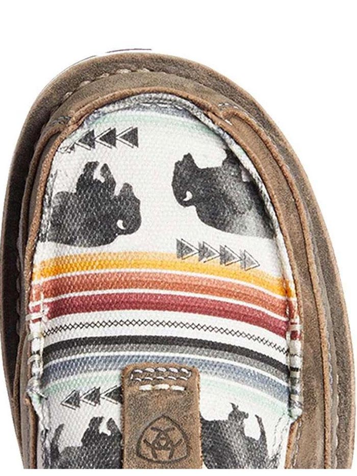 Ariat 10038418 Womens Buffalo Print Cruiser Slip-On Sneaker Taupe front and side view. If you need any assistance with this item or the purchase of this item please call us at five six one seven four eight eight eight zero one Monday through Saturday 10:00a.m EST to 8:00 p.m EST