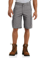 Carhartt 101168-066 Mens 11" Force Tappen Cargo Ripstop Short Asphalt front view. If you need any assistance with this item or the purchase of this item please call us at five six one seven four eight eight eight zero one Monday through Saturday 10:00a.m EST to 8:00 p.m EST
