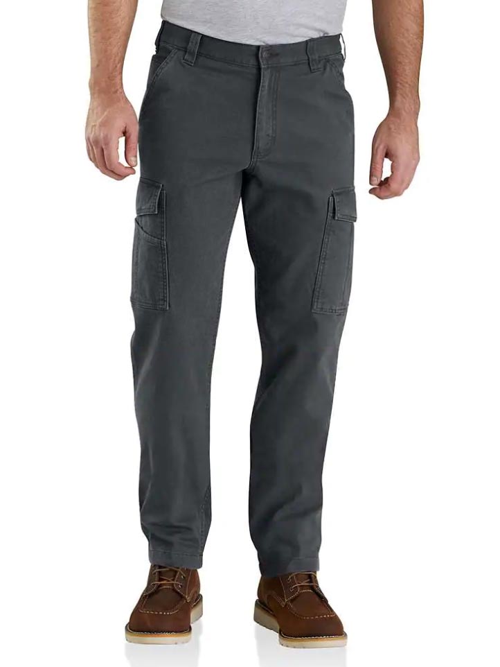 Carhartt Mens Flannel-Lined Hooded Work Jacket | Gravel