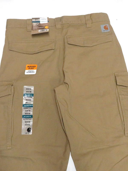 Carhartt 103574-253 Mens Rugged Flex Rigby Cargo Pant Dark Khaki back view. If you need any assistance with this item or the purchase of this item please call us at five six one seven four eight eight eight zero one Monday through Saturday 10:00a.m EST to 8:00 p.m EST