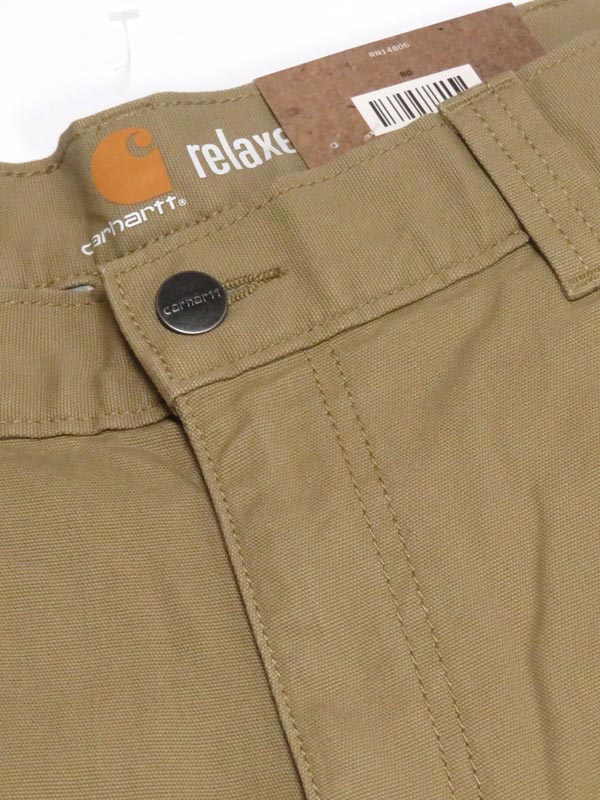 Carhartt 103574-253 Mens Rugged Flex Rigby Cargo Pant Dark Khaki front view. If you need any assistance with this item or the purchase of this item please call us at five six one seven four eight eight eight zero one Monday through Saturday 10:00a.m EST to 8:00 p.m EST