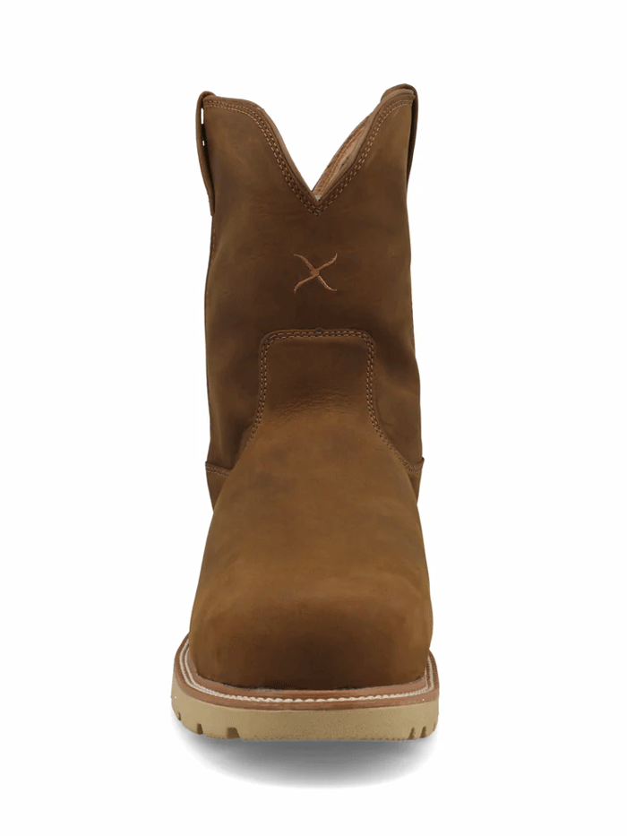 Twisted X MXCNWM1 Mens Work Boot Distressed Saddle front and side view. If you need any assistance with this item or the purchase of this item please call us at five six one seven four eight eight eight zero one Monday through Saturday 10:00a.m EST to 8:00 p.m EST