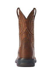 Ariat 10042412 Kids WorkHog XT Coil Western Boot Dirt Roads back view. If you need any assistance with this item or the purchase of this item please call us at five six one seven four eight eight eight zero one Monday through Saturday 10:00a.m EST to 8:00 p.m EST
