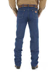 Wrangler 13MWZPW Cowboy Cut Regular Fit Jeans Prewashed Indigo back view. If you need any assistance with this item or the purchase of this item please call us at five six one seven four eight eight eight zero one Monday through Saturday 10:00a.m EST to 8:00 p.m EST