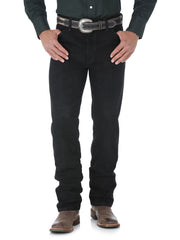 Wrangler 13MWZWK Cowboy Cut Regular Fit Jeans Shadow Black front view. If you need any assistance with this item or the purchase of this item please call us at five six one seven four eight eight eight zero one Monday through Saturday 10:00a.m EST to 8:00 p.m EST