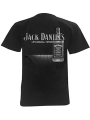 Ely Cattleman 15261426JD-89 Mens Jack Daniel's Bottle T-Shirt Black Back View. If you need any assistance with this item or the purchase of this item please call us at five six one seven four eight eight eight zero one Monday through Saturday 10:00a.m EST to 8:00 p.m EST