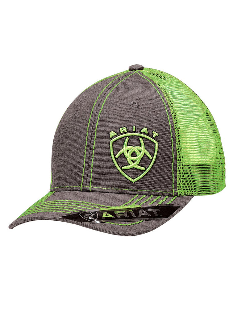 Ariat 1595123 1595126 Mens Signature Logo Cap Lime Green and Orange. If you need any assistance with this item or the purchase of this item please call us at five six one seven four eight eight eight zero one Monday through Saturday 10:00a.m EST to 8:00 p.m EST