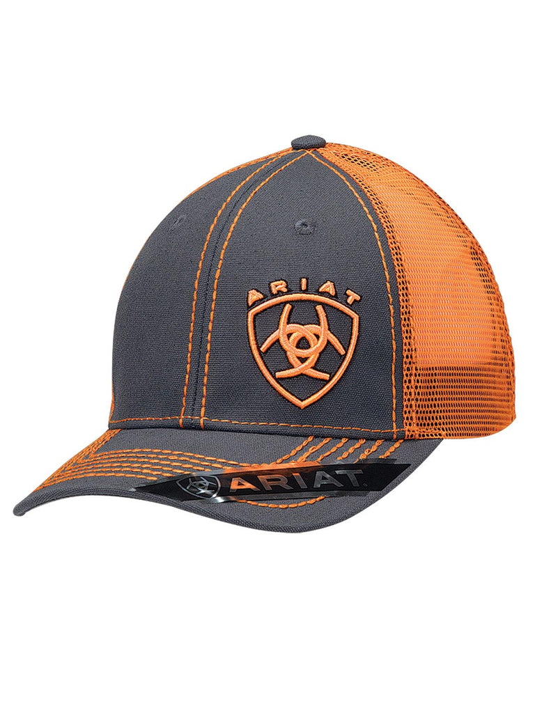 Ariat 1595123 1595126 Mens Signature Logo Cap Lime Green and Orange. If you need any assistance with this item or the purchase of this item please call us at five six one seven four eight eight eight zero one Monday through Saturday 10:00a.m EST to 8:00 p.m EST