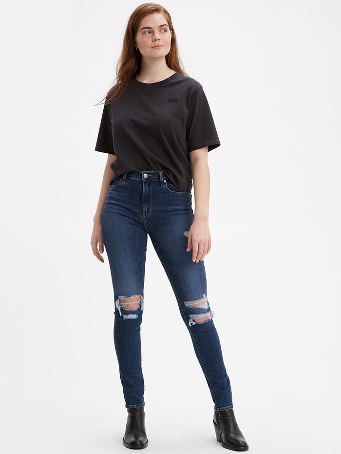Levi's 188820166 Womens 721 High Rise Skinny Jeans Chelsea Manic Monda Front