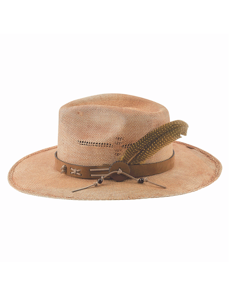 Bullhide CHASING SUMMER 5041PD Western Straw Hat Pecan side view. If you need any assistance with this item or the purchase of this item please call us at five six one seven four eight eight eight zero one Monday through Saturday 10:00a.m EST to 8:00 p.m EST