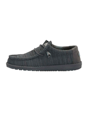 Hey Dude 110352138 Mens Wally Sox Shoe Asphalt Azur side view. If you need any assistance with this item or the purchase of this item please call us at five six one seven four eight eight eight zero one Monday through Saturday 10:00a.m EST to 8:00 p.m EST