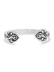Montana Silversmiths BC4880 Womens Ace of Hearts Cuff Bracelet Silver front view. If you need any assistance with this item or the purchase of this item please call us at five six one seven four eight eight eight zero one Monday through Saturday 10:00a.m EST to 8:00 p.m EST