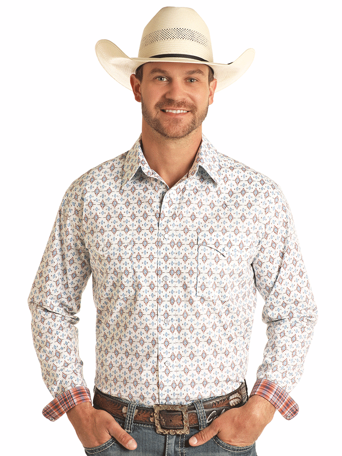 Men's Western Snap Shirts - Long Sleeve, Cowboy Long Sleeve Snap Shirts  for Men