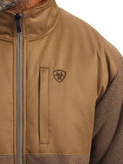 Ariat 10041797 Mens Grizzly Canvas Bluff Jacket Cub front close up. If you need any assistance with this item or the purchase of this item please call us at five six one seven four eight eight eight zero one Monday through Saturday 10:00a.m EST to 8:00 p.m EST