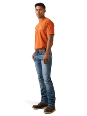 Ariat 10043185 Mens M8 Modern Williams Slim Leg Jean Dakota front and side view. If you need any assistance with this item or the purchase of this item please call us at five six one seven four eight eight eight zero one Monday through Saturday 10:00a.m EST to 8:00 p.m EST