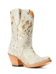 Ariat 10044392 Womens Bandida Western Boot White Metallic Hair On inner side view. If you need any assistance with this item or the purchase of this item please call us at five six one seven four eight eight eight zero one Monday through Saturday 10:00a.m EST to 8:00 p.m EST