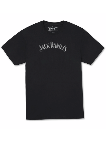 Ely Cattleman 15261459JD-89 Mens Jack Daniels Barrel Graphic T-Shirt Black front view. If you need any assistance with this item or the purchase of this item please call us at five six one seven four eight eight eight zero one Monday through Saturday 10:00a.m EST to 8:00 p.m EST