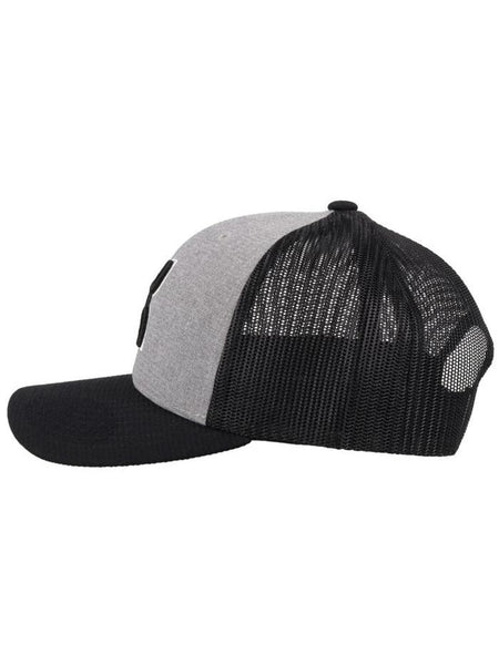 Hooey 2106T-GYBK Sterling 6-Panel Logo Trucker Hat Grey Black