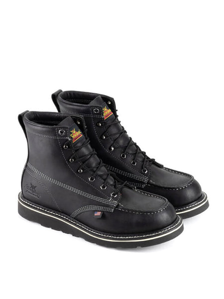 Thorogood 814-6206 Mens American Heritage Midnight Series Black view from above pair. If you need any assistance with this item or the purchase of this item please call us at five six one seven four eight eight eight zero one Monday through Saturday 10:00a.m EST to 8:00 p.m EST