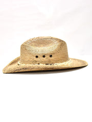 Bullhide OUTRIDER 2933 Kids Western Palm Hat Natural side view. If you need any assistance with this item or the purchase of this item please call us at five six one seven four eight eight eight zero one Monday through Saturday 10:00a.m EST to 8:00 p.m EST