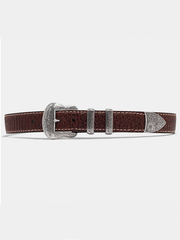 Vintage Bison VB-8223 Mens Wild Bill II Leather Belt Peanut full front view. If you need any assistance with this item or the purchase of this item please call us at five six one seven four eight eight eight zero one Monday through Saturday 10:00a.m EST to 8:00 p.m EST