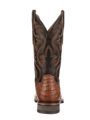 Lucchese M4554.WF Mens Rowdy Caiman Boots Brown back view. If you need any assistance with this item or the purchase of this item please call us at five six one seven four eight eight eight zero one Monday through Saturday 10:00a.m EST to 8:00 p.m EST