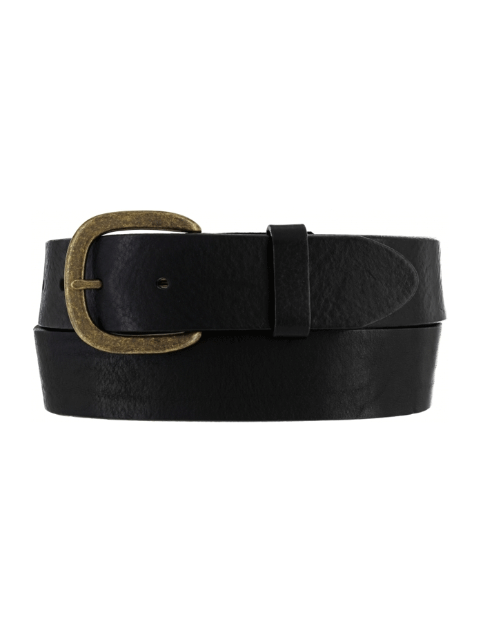 Justin 232BK Work Basic Leather Belt Black front view  If you need any assistance with this item or the purchase of this item please call us at five six one seven four eight eight eight zero one Monday through Satuday 10:00 a.m. EST to 8:00 p.m. EST