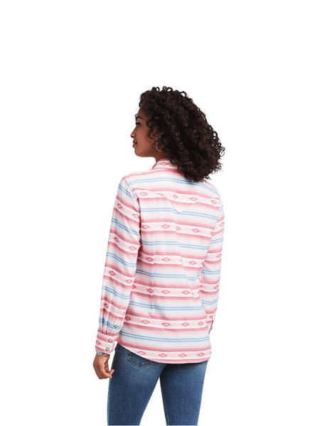 Ariat 10039845 Womens REAL Longsleeve Shirt Watercolor Serape Jacquard back view. If you need any assistance with this item or the purchase of this item please call us at five six one seven four eight eight eight zero one Monday through Saturday 10:00a.m EST to 8:00 p.m EST