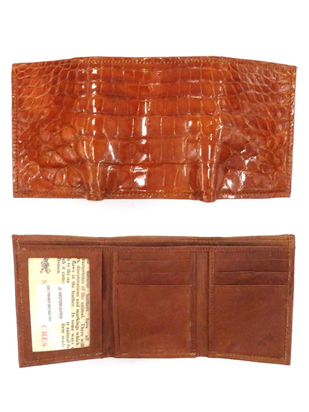 Skin Shop 3136 Mens Genuine Caiman Tri-Fold Wallet Brown – J.C. Western ...