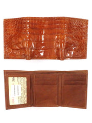 Skin Shop 3136 Mens Genuine Caiman Tri-Fold Wallet Brown inside and outside. If you need any assistance with this item or the purchase of this item please call us at five six one seven four eight eight eight zero one Monday through Saturday 10:00a.m EST to 8:00 p.m EST