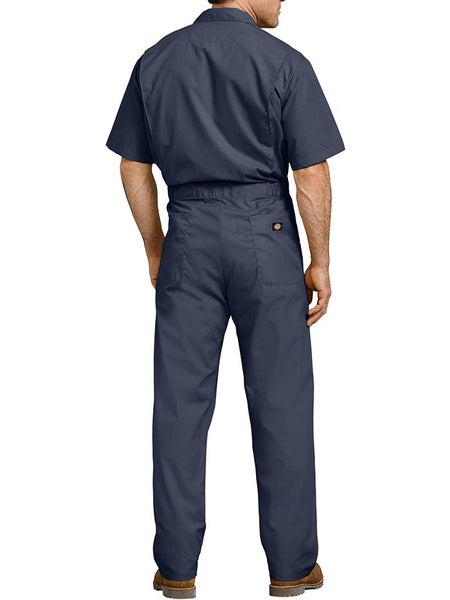Dickies 33999 Mens Lightweight Short Sleeve Coveralls NAVY BACK. If you need any assistance with this item or the purchase of this item please call us at five six one seven four eight eight eight zero one Monday through Saturday 10:00a.m EST to 8:00 p.m EST