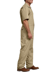 Dickies 33999 Mens Lightweight Short Sleeve Coveralls 33999KH SIDE.If you need any assistance with this item or the purchase of this item please call us at five six one seven four eight eight eight zero one Monday through Saturday 10:00a.m EST to 8:00 p.m EST