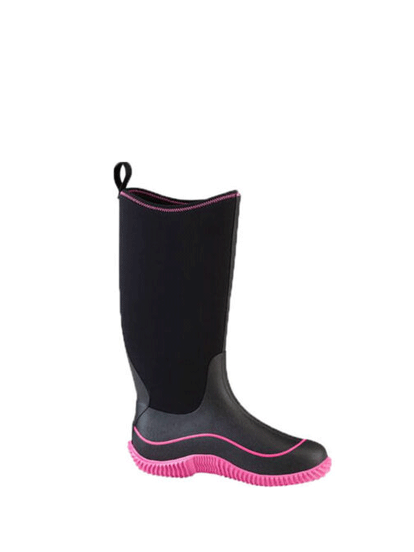 Muck HAW-404 Womens Hale Boot Black/Hot Pink side view