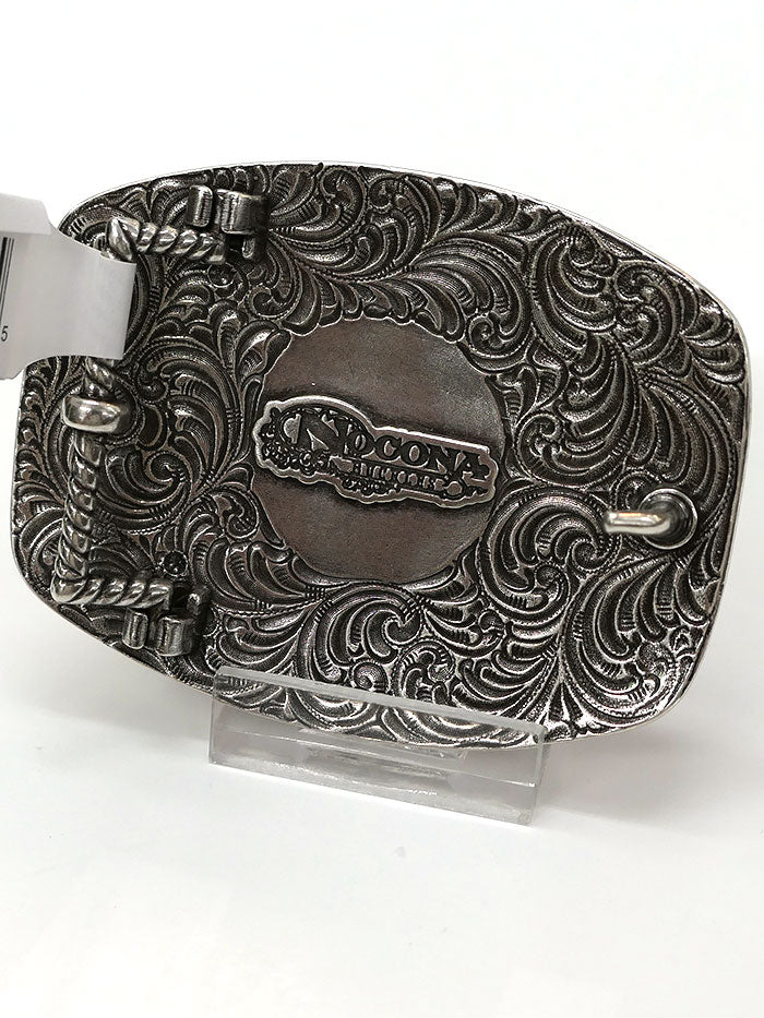 Nocona 37688 Engraved Floral Longhorn Head Western Belt Buckle FROTN. If you need any assistance with this item or the purchase of this item please call us at five six one seven four eight eight eight zero one Monday through Saturday 10:00a.m EST to 8:00 p.m EST