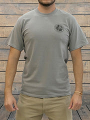 JC Western 3PC61SS Mens Swamp Lizard Short Sleeve Tees Medium Grey front view. If you need any assistance with this item or the purchase of this item please call us at five six one seven four eight eight eight zero one Monday through Saturday 10:00a.m EST to 8:00 p.m EST