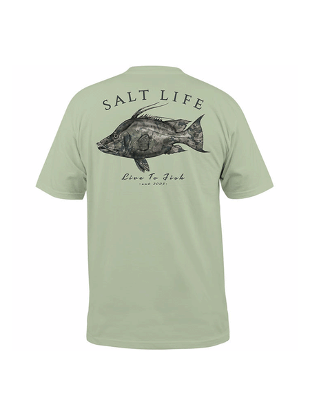 Salt Life SLM10873 Mens Atlas Hog Short Sleeve Tee Seafoam back view. If you need any assistance with this item or the purchase of this item please call us at five six one seven four eight eight eight zero one Monday through Saturday 10:00a.m EST to 8:00 p.m EST