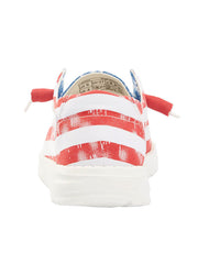 Hey Dude 121412698 Womens Wendy Shoe Star Spangled back view. If you need any assistance with this item or the purchase of this item please call us at five six one seven four eight eight eight zero one Monday through Saturday 10:00a.m EST to 8:00 p.m EST