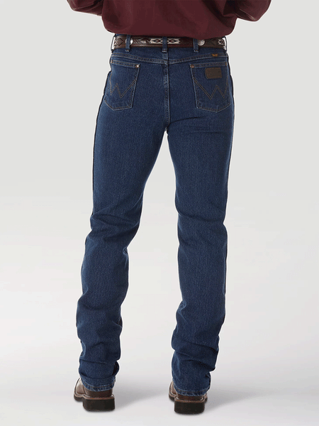 Wrangler 36MACMS Premium Performance Cowboy Cut Slim Fit Jean MS Wash back view. If you need any assistance with this item or the purchase of this item please call us at five six one seven four eight eight eight zero one Monday through Saturday 10:00a.m EST to 8:00 p.m EST