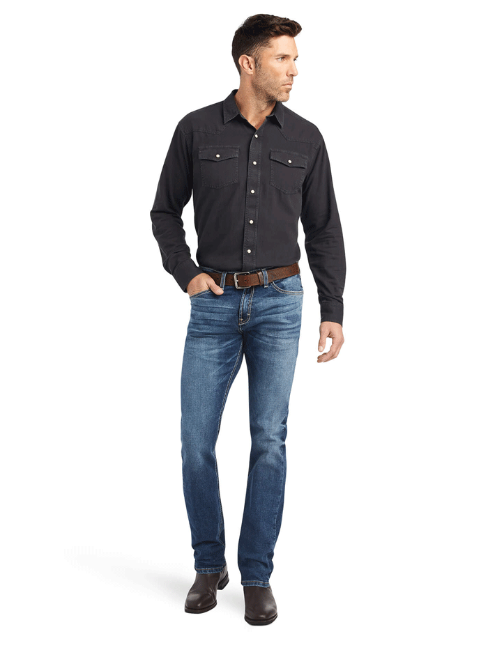 Ariat 10042204 Mens M8 Modern Kai Slim Leg Jean Kelton front view. If you need any assistance with this item or the purchase of this item please call us at five six one seven four eight eight eight zero one Monday through Saturday 10:00a.m EST to 8:00 p.m EST