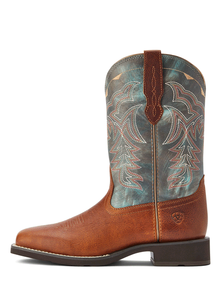 Ariat 10042420 Womens Delilah Square Toe Western Boots Spiced Cider side view. If you need any assistance with this item or the purchase of this item please call us at five six one seven four eight eight eight zero one Monday through Saturday 10:00a.m EST to 8:00 p.m EST