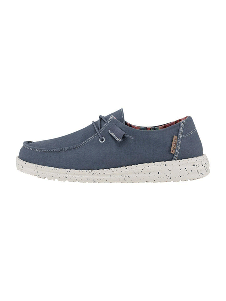 Hey Dude 121412106 Womens Wendy Shoe Sky Blue side view. If you need any assistance with this item or the purchase of this item please call us at five six one seven four eight eight eight zero one Monday through Saturday 10:00a.m EST to 8:00 p.m EST