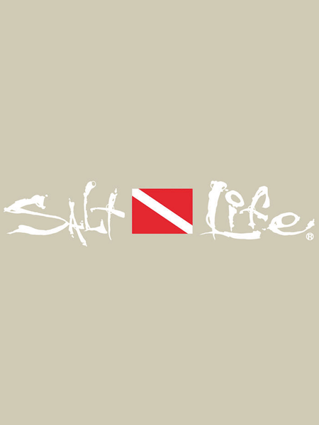 Salt Life SAD971 Dive Flag Decal Sticker WHITE