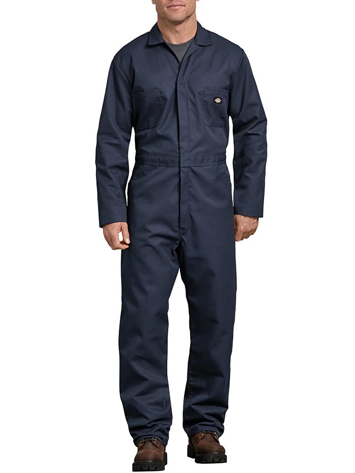 Dickies 48611DN Mens Blended Long Sleeve Coveralls Dark Navy Front If you need any assistance with this item or the purchase of this item please call us at five six one seven four eight eight eight zero one Monday through Saturday 10:00a.m EST to 8:00 p.m EST