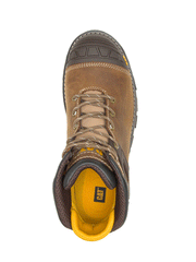 Caterpillar P91218 Mens Excavator Superlite Waterproof Carbon Composite Toe Work Boot Dark Beige view from above. If you need any assistance with this item or the purchase of this item please call us at five six one seven four eight eight eight zero one Monday through Saturday 10:00a.m EST to 8:00 p.m EST