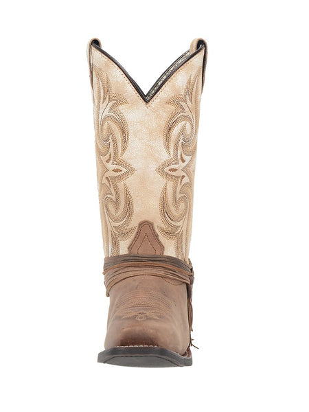 Laredo 51091 Womens Myra Leather Boot Sand and White front view