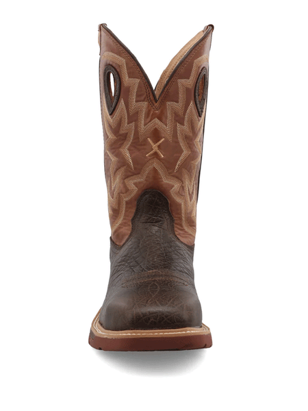 Twisted X MXBAW02 Mens Waterproof Alloy Toe Western Work Boot Smokey Chocolate front view. If you need any assistance with this item or the purchase of this item please call us at five six one seven four eight eight eight zero one Monday through Saturday 10:00a.m EST to 8:00 p.m EST
