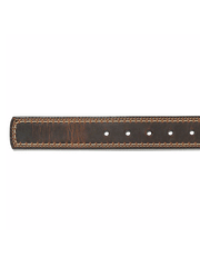 Vintage Bison VB-6315 Mens Sycamore Leather Belt Whiskey end of belt detail. If you need any assistance with this item or the purchase of this item please call us at five six one seven four eight eight eight zero one Monday through Saturday 10:00a.m EST to 8:00 p.m EST