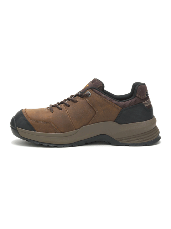 Caterpillar P91350 Mens Streamline 2.0 Leather Composite Toe Work Shoe Clay inner side view. If you need any assistance with this item or the purchase of this item please call us at five six one seven four eight eight eight zero one Monday through Saturday 10:00a.m EST to 8:00 p.m EST